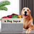 PET ARTIST Dog Toy Basket - Foldable Storage Box with Comfortable Handles for Dog Toys, Accessories, Gray, 15"x11"x9"