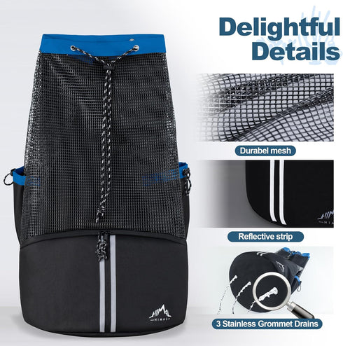 XL Mesh Scuba Diving Bag Backpack for Snorkeling Gear & Equipment, Holds Mask, Fins, Snorkel