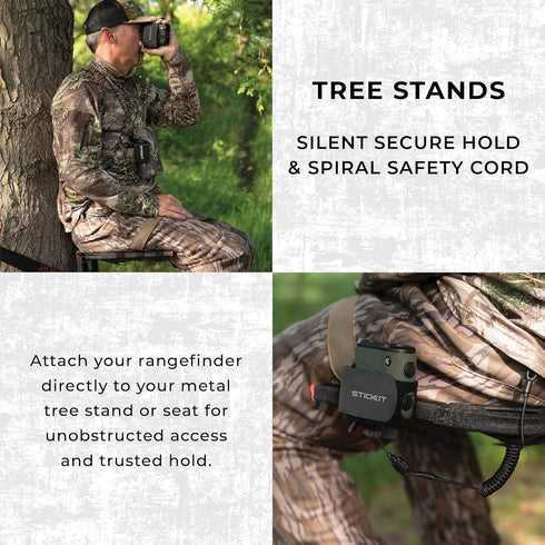 STICKIT Magnetic Strap - Hunting Rangefinder Attachment for Belt, Pack, Gear, Stand or Blind, Silent Hold