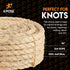 Sisal Rope 1/4 Inch Thick, 50 Ft Heavy Duty Durable Natural Fiber Rope for Crafts, Cat Scratching Post, Indoor/Outdoor