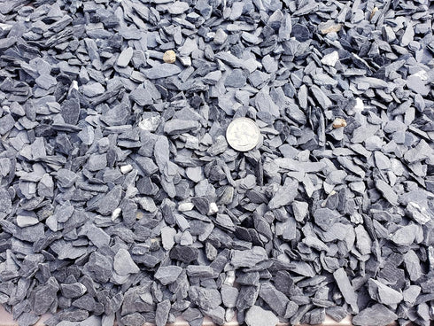 Small World Slate & Stone Aquarium Gravel 6lbs - Natural Substrate for Aquascaping Planted, Freshwater and Saltwater Tanks - Grey - Gravel Size Approx. 1/4"-1/2" (6 lbs Grey)