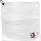 Team Golf NCAA Microfiber Towel - 15" X 15" (White) with Carabiner Clip | Premium Quick Dry Golf Cleaning Towel