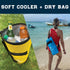 Floating Cooler Bag Insulated Dry Backpack - Waterproof, Leak Proof, Collapsible Cooler with Padded Shoulder Strap -