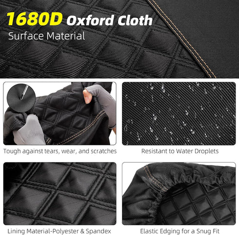 Roykaw 1680D Oxford Cloth Golf Cart Seat Covers - Universal for Aftermarket Rear Seat, Breathable