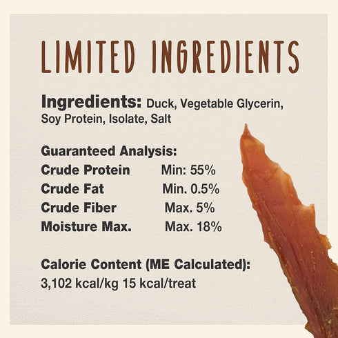 Cadet Gourmet Duck Breast Dog Treats, Healthy & Natural Training Treats for Small & Large Dogs, 3 oz.