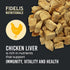 FIDELIS Freeze Dried Dog Treats for Large & Small Dogs, Made with USA Raw Chicken Liver - 4 oz