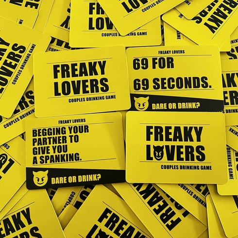 Couple Drinking Game for Date Night to Test Your Freak, Fun Couple Game for Romantic Anniversary & Valentines Birthdays