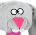 goDog Multi Tugs Rabbit Dog Toy, Plush & Rope with Chew Guard Technology - Small, Gray