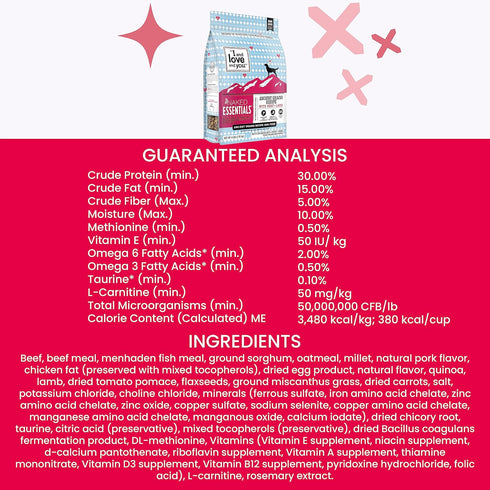 I and love and you Naked Essentials Ancient Grains Dry Dog Food - Lamb + Beef - 4lb Bag