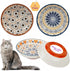 Nonslip Cat Bowls - Ceramic Whisker Friendly Shallow Cat Food Dish, 3PCS Anti Whisker Fatigue, Nonskid