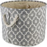 Bone Dry Pet Storage Collection, Lattice Paw Print, Gray, Small Round Storage Container