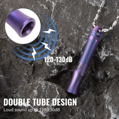 TACRAY Ultra-Loud Titanium Whistle, 120+ dB for Emergency Survival, Hiking, Outdoor Safety