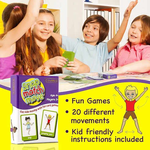 PE Equipment - Kids Workout, Exercise Cards for Kids, Fun Exercise Equipment for Kids Indoor Recess Activities. Workout Equipment for Kids to Elevate Kids Fitness, Recess Games for Kids Indoor.