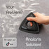 Analan Ruby Red Mini Pet Hair Remover for Car Detailing, Triangle Dog Hair Remover for Couch, Furniture, Carpet