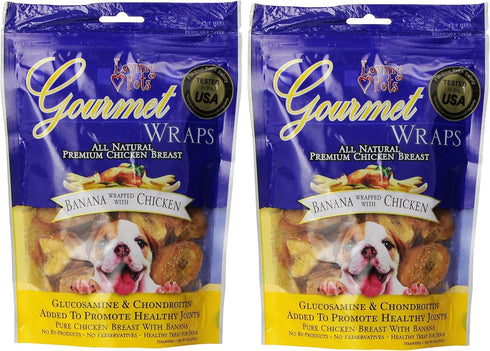 Loving Pets (2 Pack) All Natural Premium Banana and Chicken Wraps with