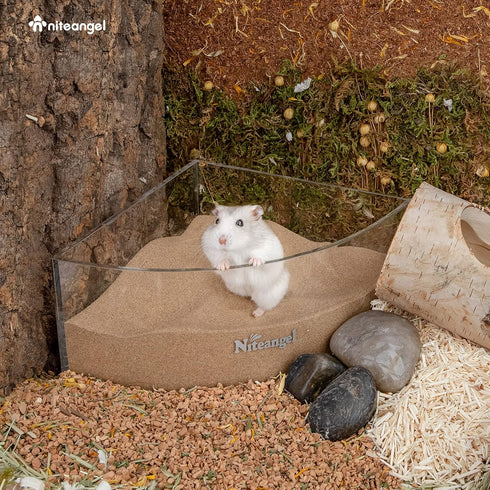 Niteangel Hamster Desert Bath Sand, No-Dust Bath or Potty Litter for Hamster, Chinchillas, Gerbil, Mice