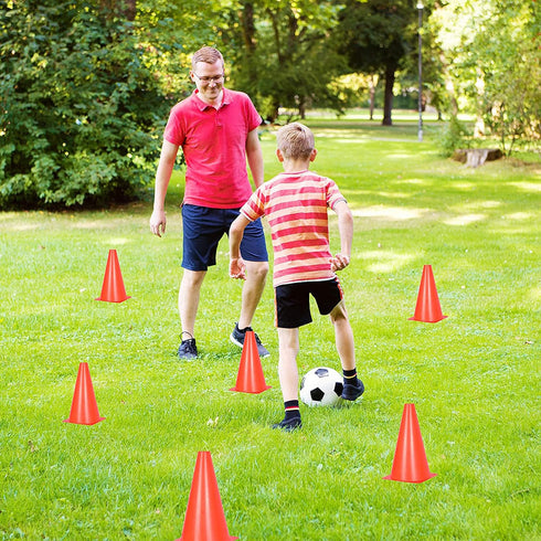 9 inch (Sets 10/15/ 20) Alyoen Orange Traffic Cones, Plastic Sports Cones, Soccer Training Cones for Outdoor Activity