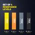 TRX Training Exercise Bands - Portable Workout Equipment for Women and Men, Set of 4 for Increased Intensity