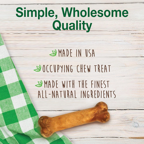 Nylabone Healthy Edibles Natural Puppy Chews Long Lasting Turkey & Sweet Potato Flavor Treats for Dogs, X-Small/Petite (16 Count)