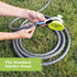 Outdoor Dog Wash Nozzle for Bathing, Quick Paw Rinses, Splash Shield Handle, Rubber Grooming Brush, Metal Connection