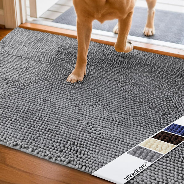 VIVAGLORY Dog Door Mat Absorpmax Dog Rug for Muddy Paw, Mat for