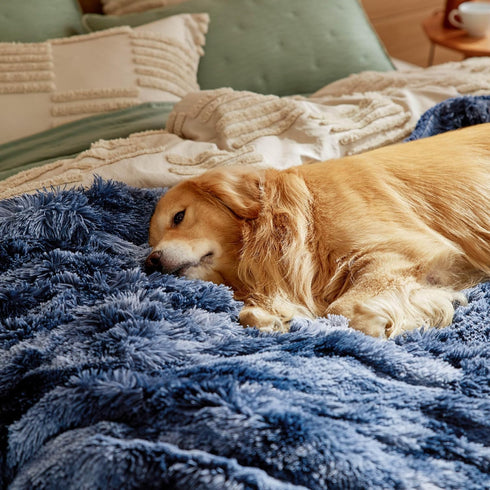 Bedsure Waterproof Dog Blankets for Large Dogs, Calming Cat Blanket for Bed Couch Protector, Washable, 60"x80", Tie-dye