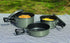 Texsport Black Ice The Scouter 5 pc Hard Anodized Camping Cookware Set with Storage Bag