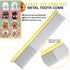10in Large Dog Grooming Comb for Shedding, Metal Comb with Long Wide Tooth for Poodles and Goldendoodles, Gold