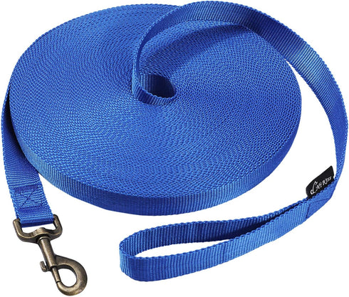 HIKISS Long Dog Leash for Obedience Recall Training, Thickening Material for Large Dogs - 15ft, 20ft, 30ft, 50ft, 100ft