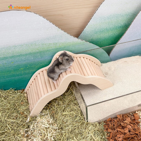 Niteangel Hamster Climbing Bridge Ladder for Small-Sized Pets, Acrylic SandBath Box