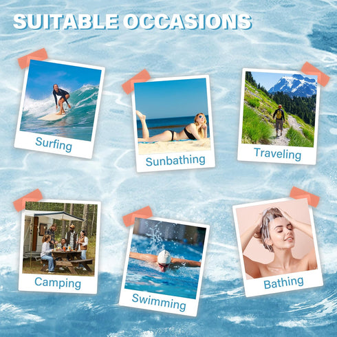 Summer Catalonia Surf Poncho Changing Towel Robe - Quick-Dry Microfiber Hooded Beach Cover Up, Wetsuit Change Robe