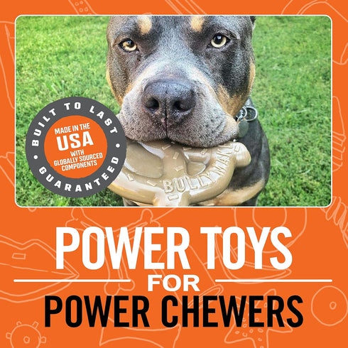 BULLYMAKE Nylon Pretzel Chew Toy for Dogs - Durable Toy for Aggressive Chewers, Made in USA
