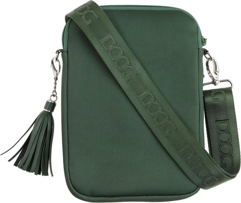 DOOG Walkie Bag, Adjustable Shoulder Bag with Poo Bag and Water Bottle Compartment | Neosport Green