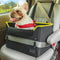 PETSFIT Portable Small Dog Car Seat with Patent Safe Buckles and Clip-On Leash, Suitable for Pets Up to 25lbs (Black)