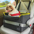 PETSFIT Portable Small Dog Car Seat with Patent Safe Buckles and Clip-On Leash, Suitable for Pets Up to 25lbs (Black)