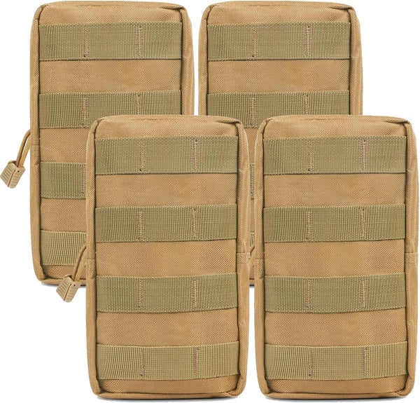 Gogoku 4-Pack Tactical Molle Pouches - Compact Utility EDC Waist Bag Pack