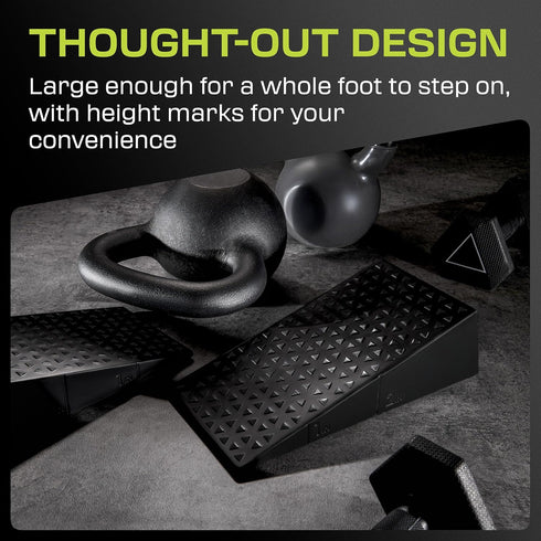 Squat Wedge Block Pair, Calf Stretcher Slant Board for Squats, Anti-Slip Heel Elevated Squat Wedge