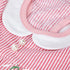 Blueberry Pet Wonderland Floral Sleeveless Dog Dress, Pink Stripe with Peter Pan Collar, Back Length 12", Pack of 1