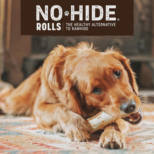 Earth Animal No Hide Medium Venison Flavored Dog Chews - Long Lasting Chew Sticks for Large Dogs