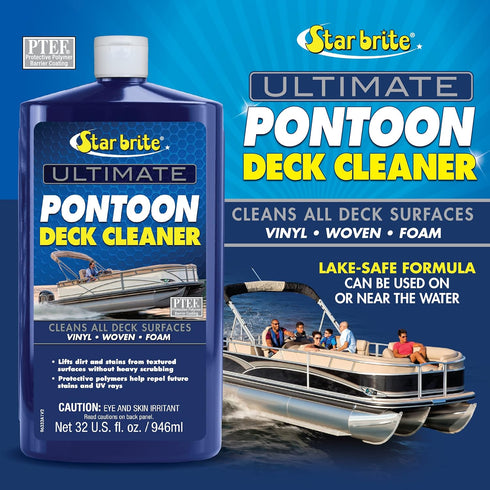STAR BRITE Ultimate Pontoon Deck Cleaner, 32 OZ, Lift Dirt & Stains from Carpets & Textured Surfaces