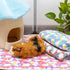 3PC Chinchilla Rabbit Bedding Mat Washable Soft Cage Liner Sleep Pad Fleece Blankets for Small Animals Guinea Pig Rat