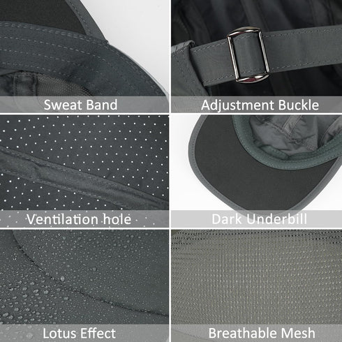 GADIEMKENSD Unisex Reflective Sports Cap, Breathable Fast Dry