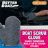 Ultimate Boat Scrubbing Brush Glove - Heavy Duty Deck Brush for Hull, Floor, Marine Fishing Boat Accessories