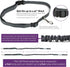 Tuff Mutt Hands-Free Waist Leash for Dog Walking, Running, Hiking - Adjustable Belt with Double Handle for Large Dogs