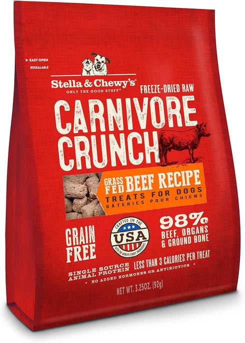 Stella & Chewy's Freeze-Dried Raw Dog Treats - Carnivore Crunch for Training