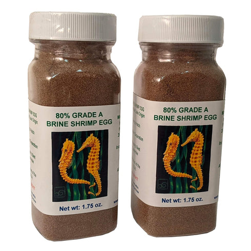 Grade A Brine Shrimp Egg, 2 Pack of 1.75 oz Jars (Min.