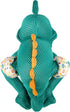 goDog Double Chew Guard Mesh Amphibianz Chameleon Squeaky Dog Toy - Teal, Large