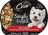 CESAR SIMPLY CRAFTED Adult Soft Wet Dog Food Meal Topper, Beef, Chicken, Purple Potatoes, 10 Tubs, 1.3 oz