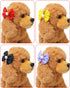 PET SHOW 10Pcs 2" Plain Small Dog Hair Bows - Faux Pearls Pet Bowknot Barrette Bows for Medium Dogs, Grooming