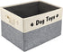 PET ARTIST Dog Toy Basket - Foldable Storage Box with Comfortable Handles for Dog Toys, Accessories, Gray, 15"x11"x9"